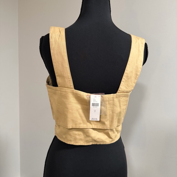 Anthropologie Eva Franco Trench Buttoned Blouse with Straps NWT - Picture 8 of 11